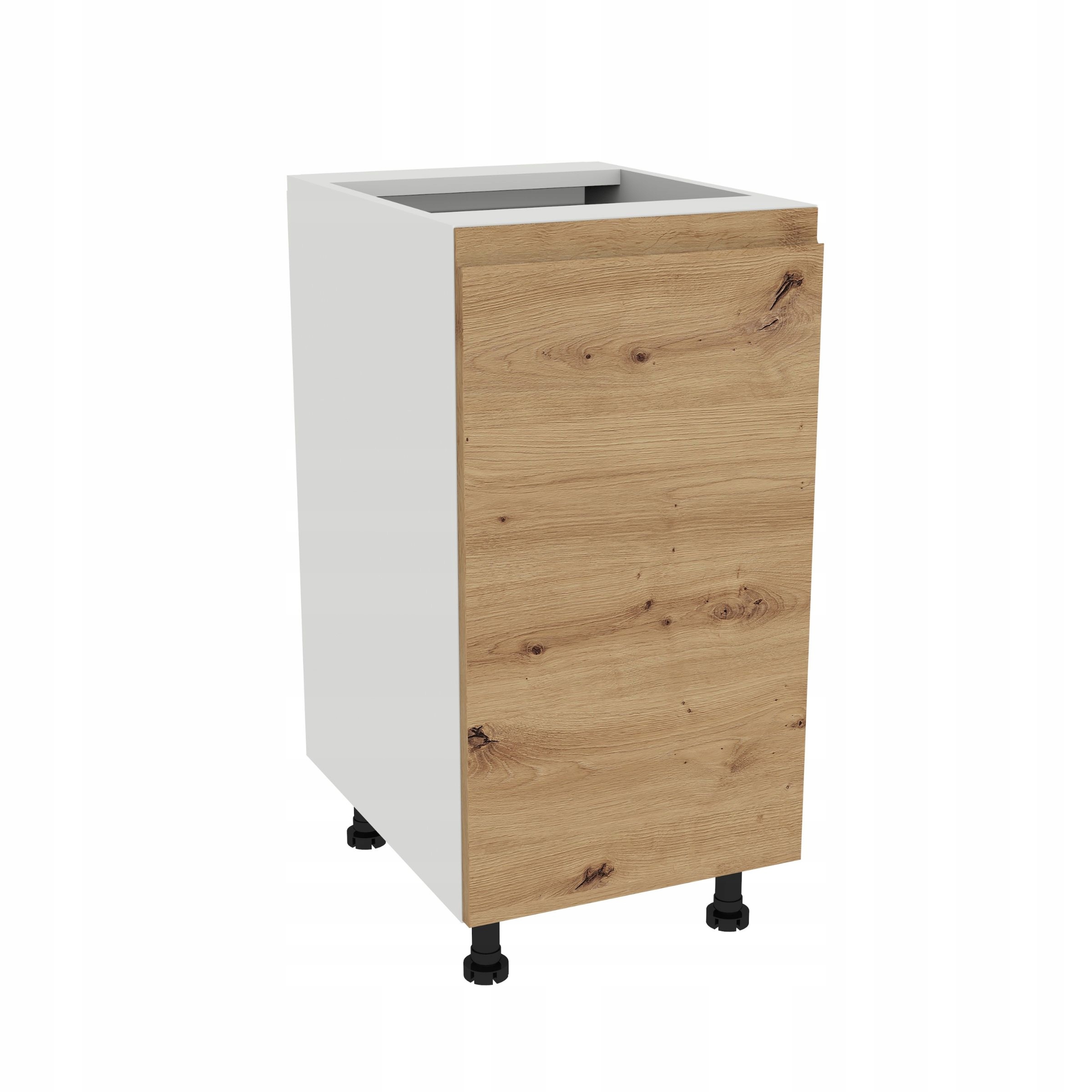 Spodná kuchynská skrinka 40 Frezo Biela predná časť Bezúchytkový dub Artisan