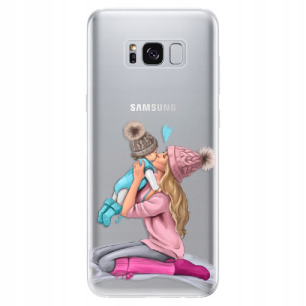 Etui silikonowe Kissing Mom Blond and Boy do Samsung Galaxy S8