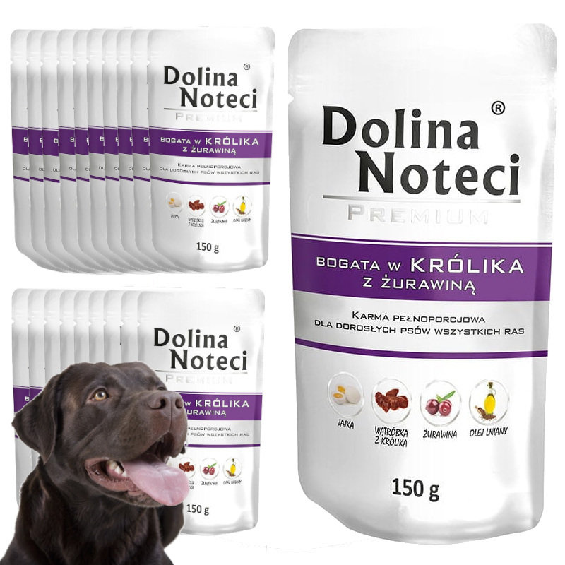 Levně Dolina Noteci Vlhké Krmivo Pro Psa Králík 20X150G