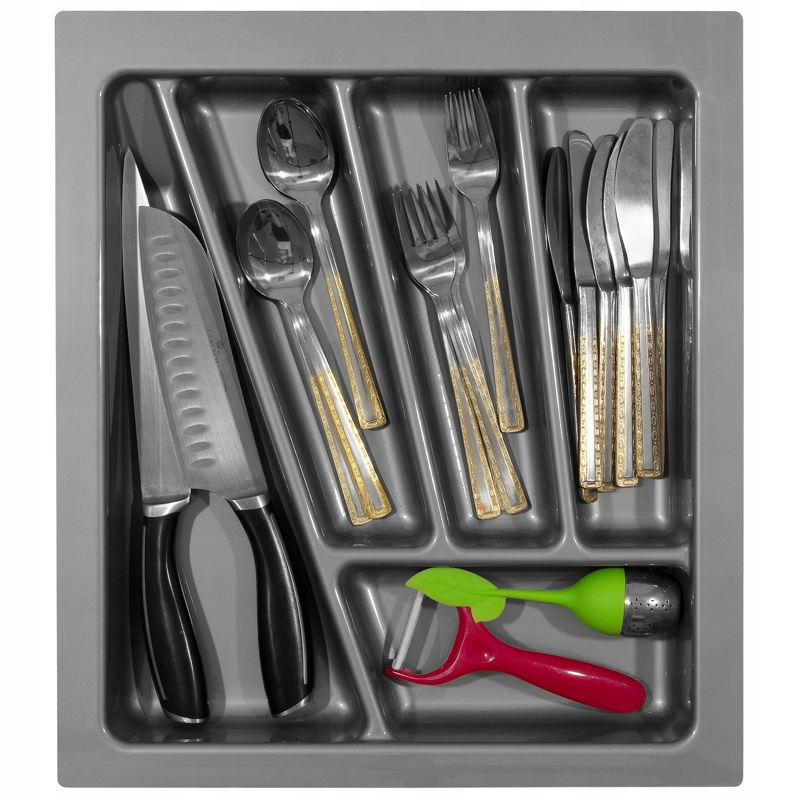 Wkład na sztućce do szuflady 45/43 VERSO - Szary