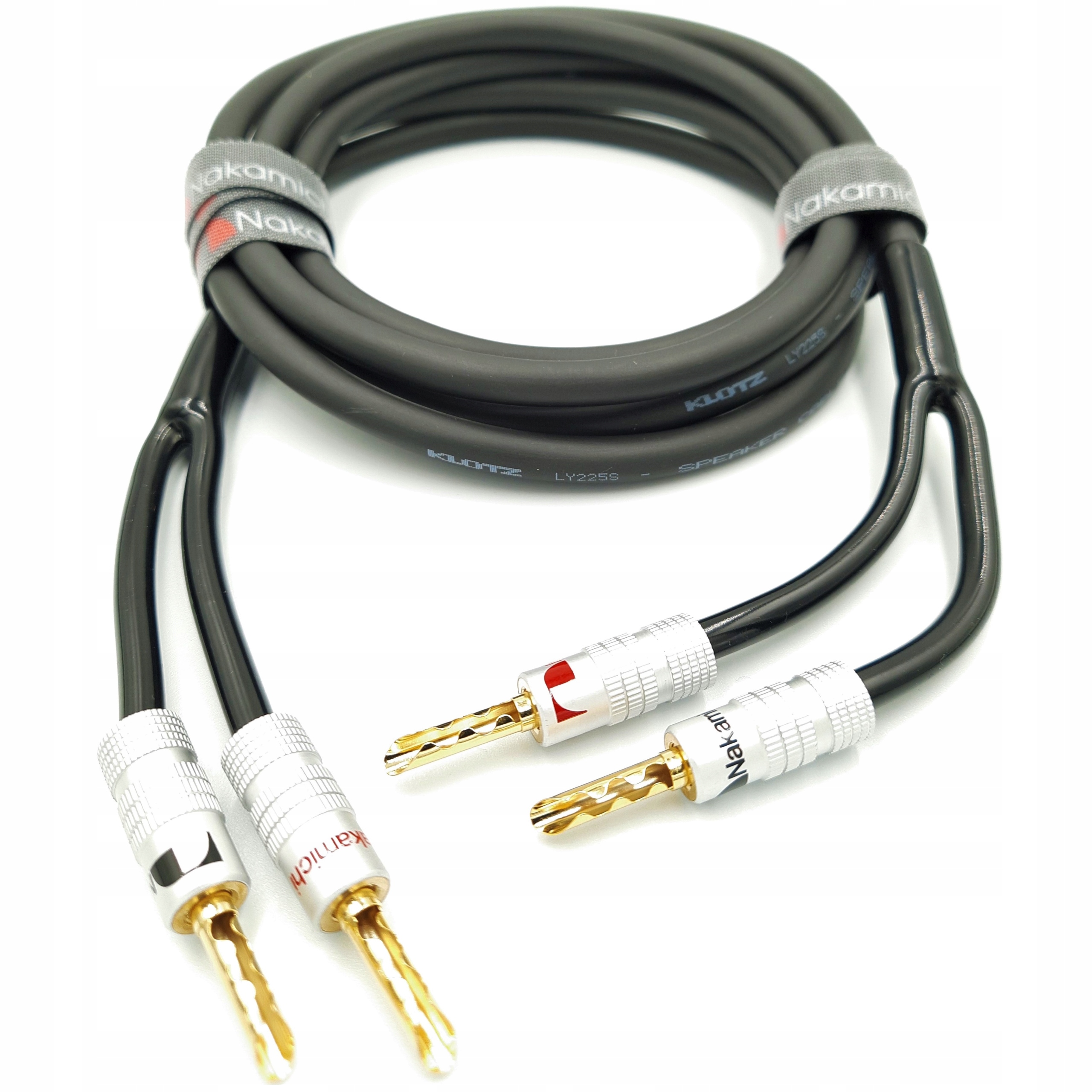 

Nakamichi Kabel głośnikowy Ofc 2x4mm banany Bfa 8m