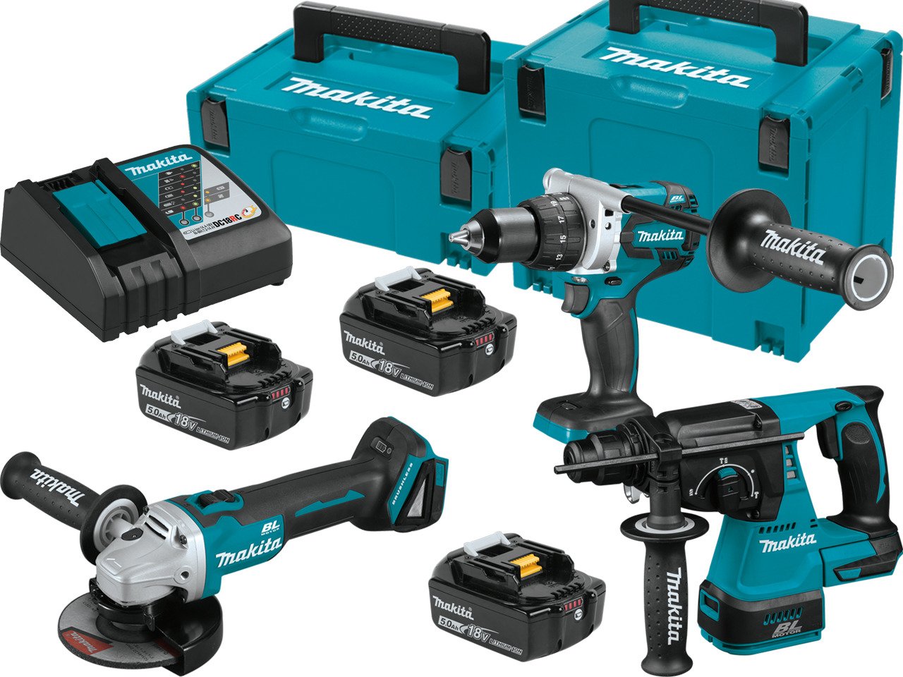 

Makita Zestaw Combo DLX3092TJ DDF481 DHR243 DGA506