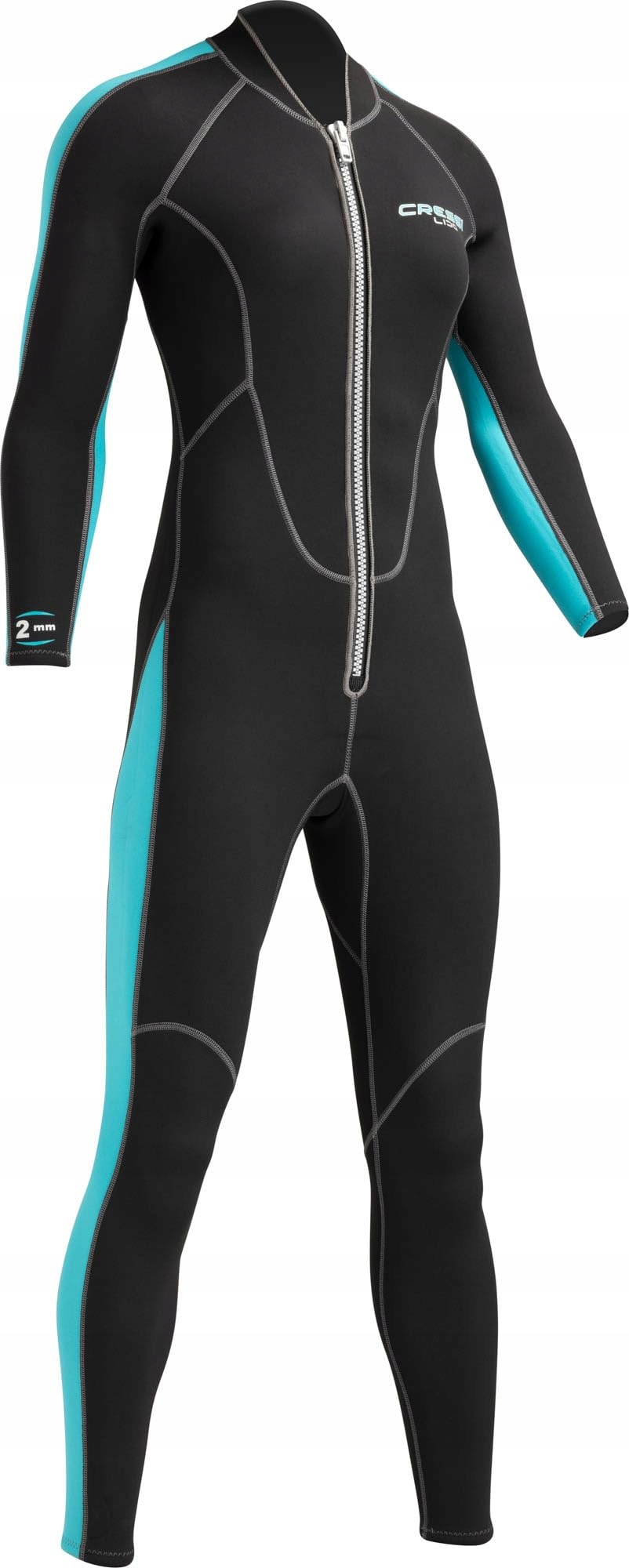 Cressi Lido Lady Skafander Neoprenowy Damski 2mm XL Czarny/Akwamaryna