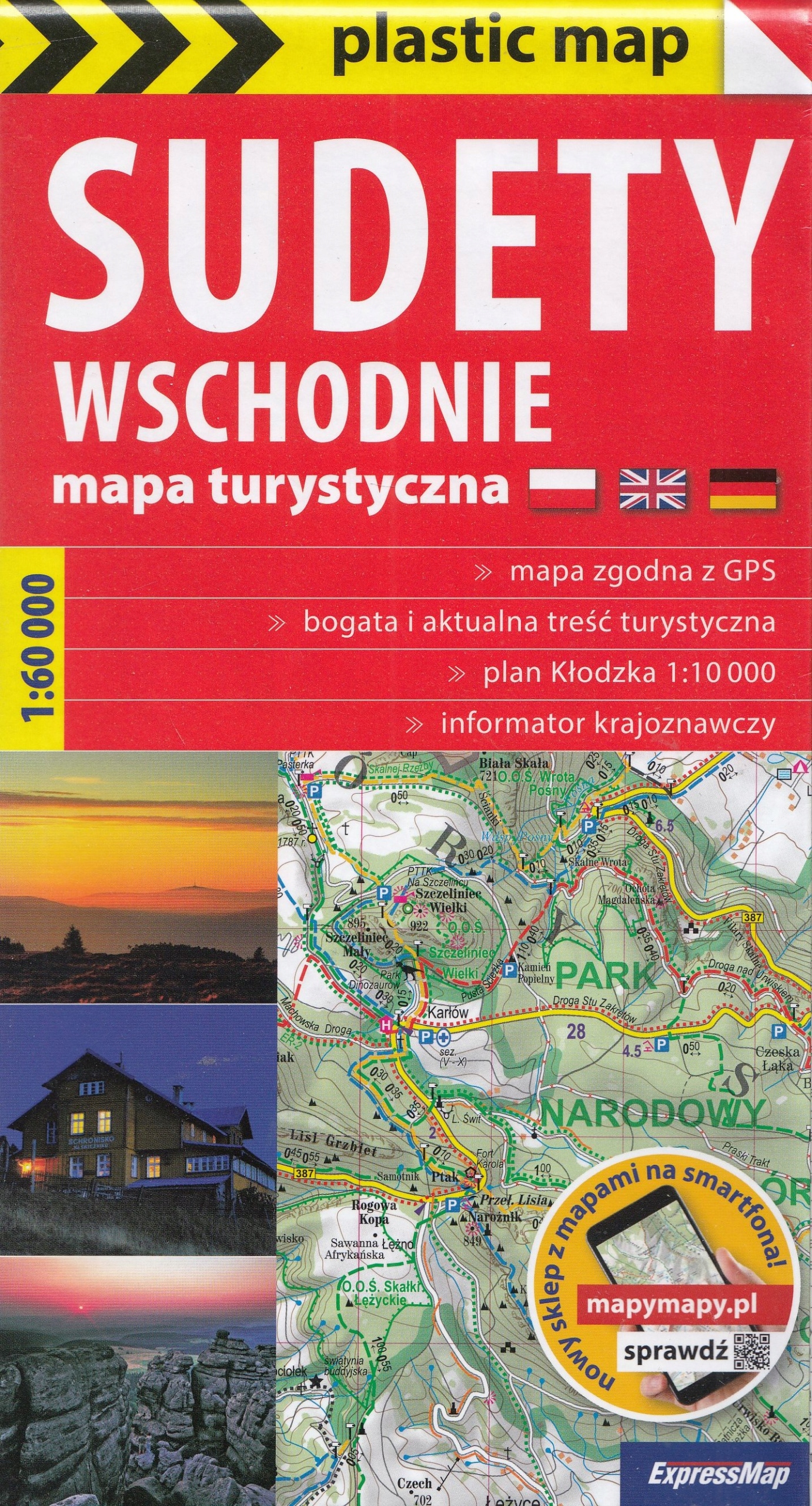 Sudety Wschodnie, 1:60 000 Mapa turystyczna