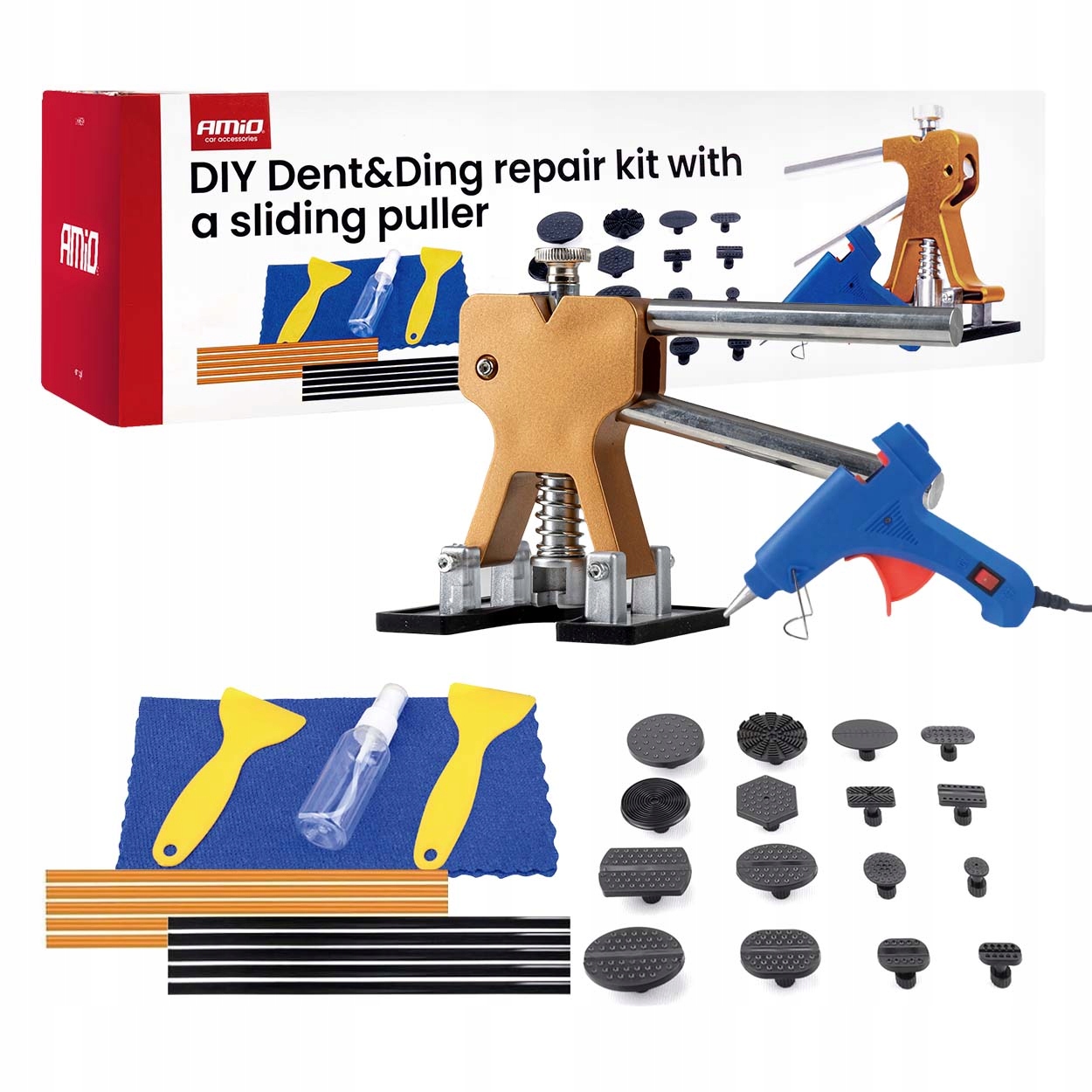 Opravná sada pro promáčkliny karoserie s posuvným pullerem Pdr AMIO-04599