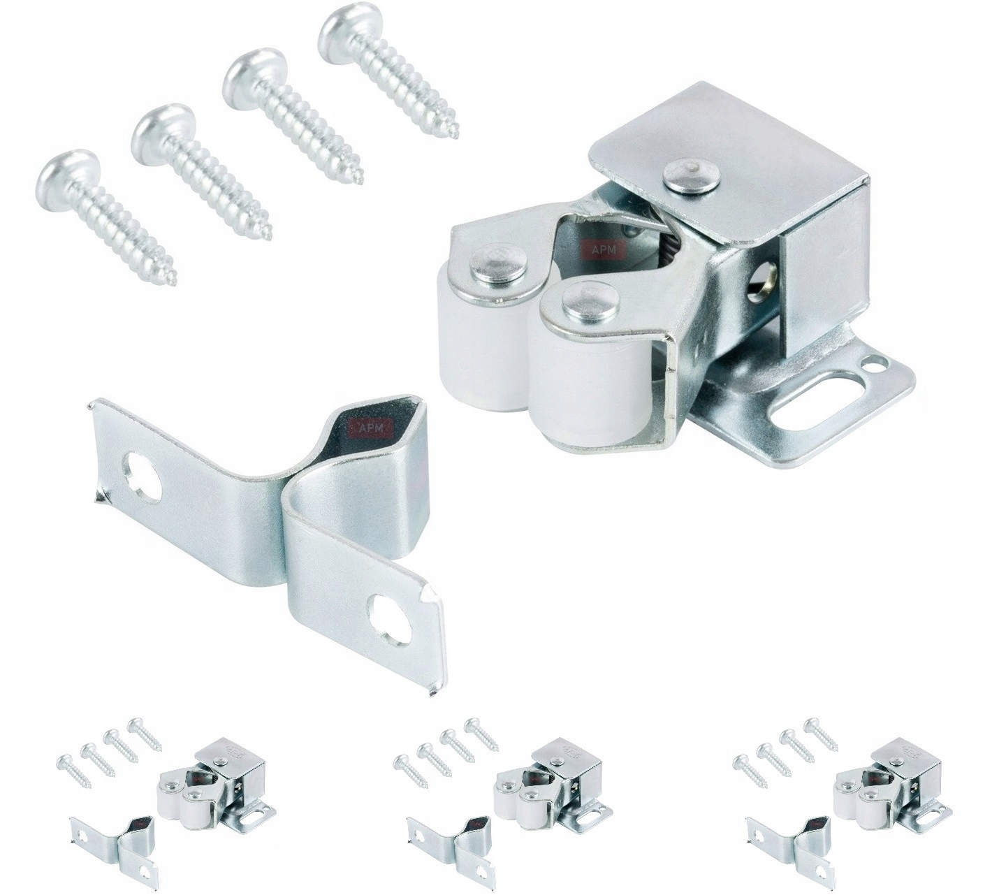 4x ZATRZASK ROLKOWY MEBLOWY ZAMEK DO DRZWI OCYNK