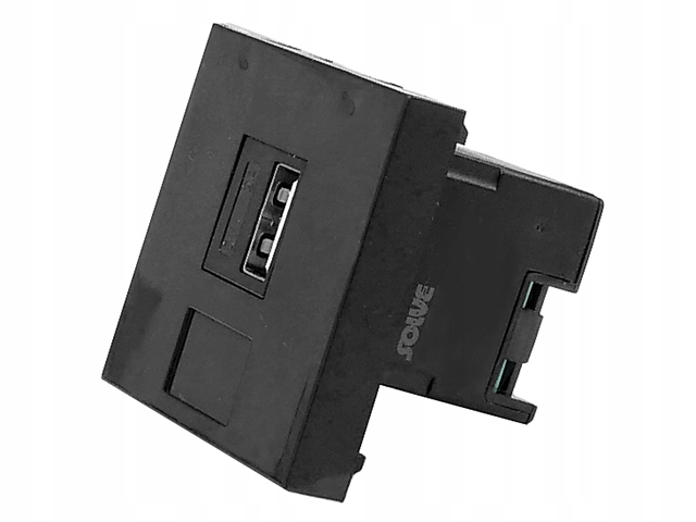 

Moduł Mediabox 45x45 zasilacz Usb 5V/2A czarny