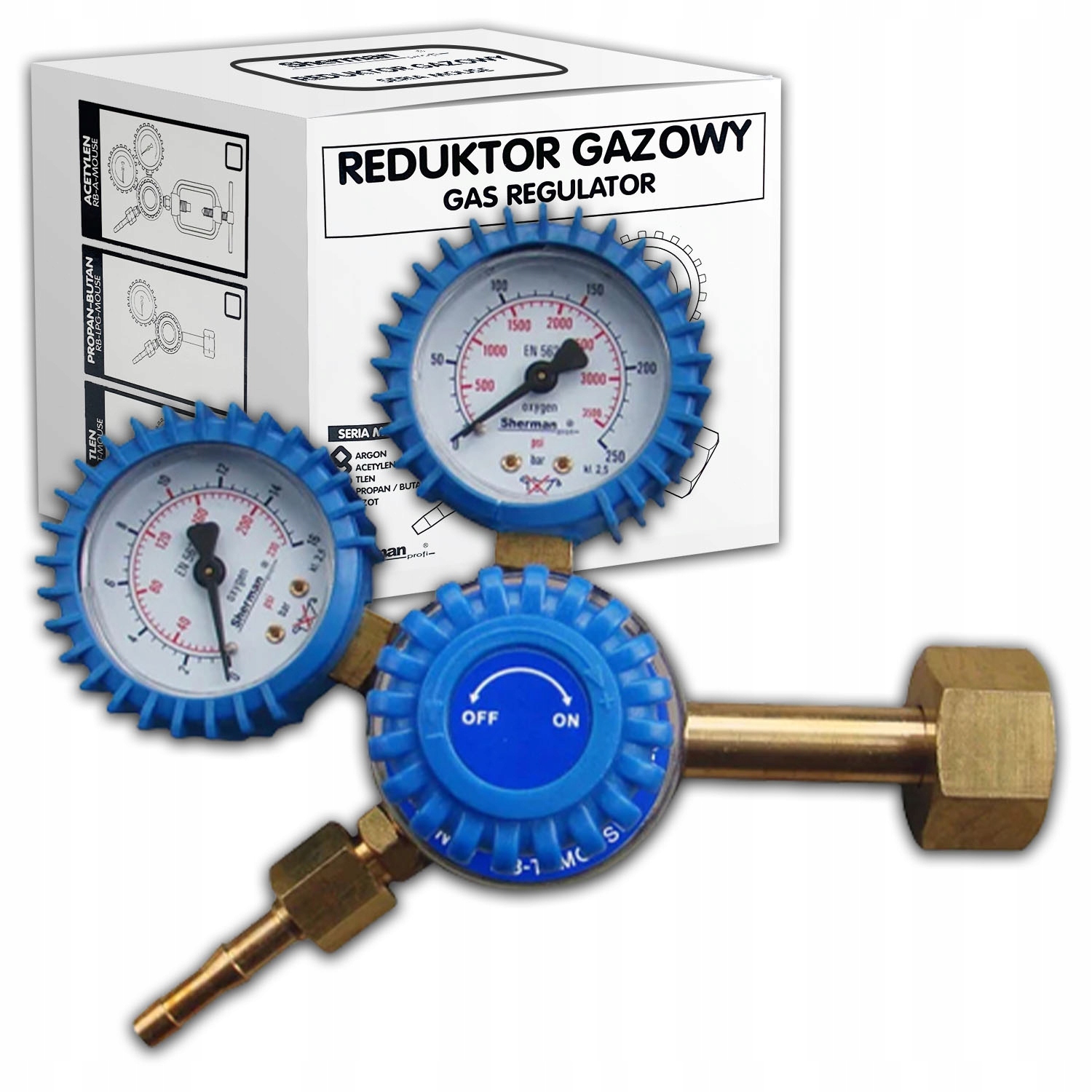 Reduktor Tlenowy tlen RB-T Mouse SHERMAN 200 bar