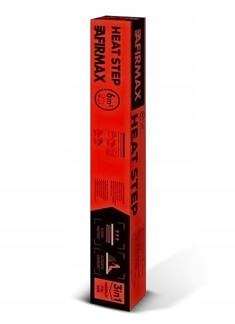 Podkład pod panele podłogowe Afirmax HeatStep 2mm 6 m2 3w1 Aquastop taśma