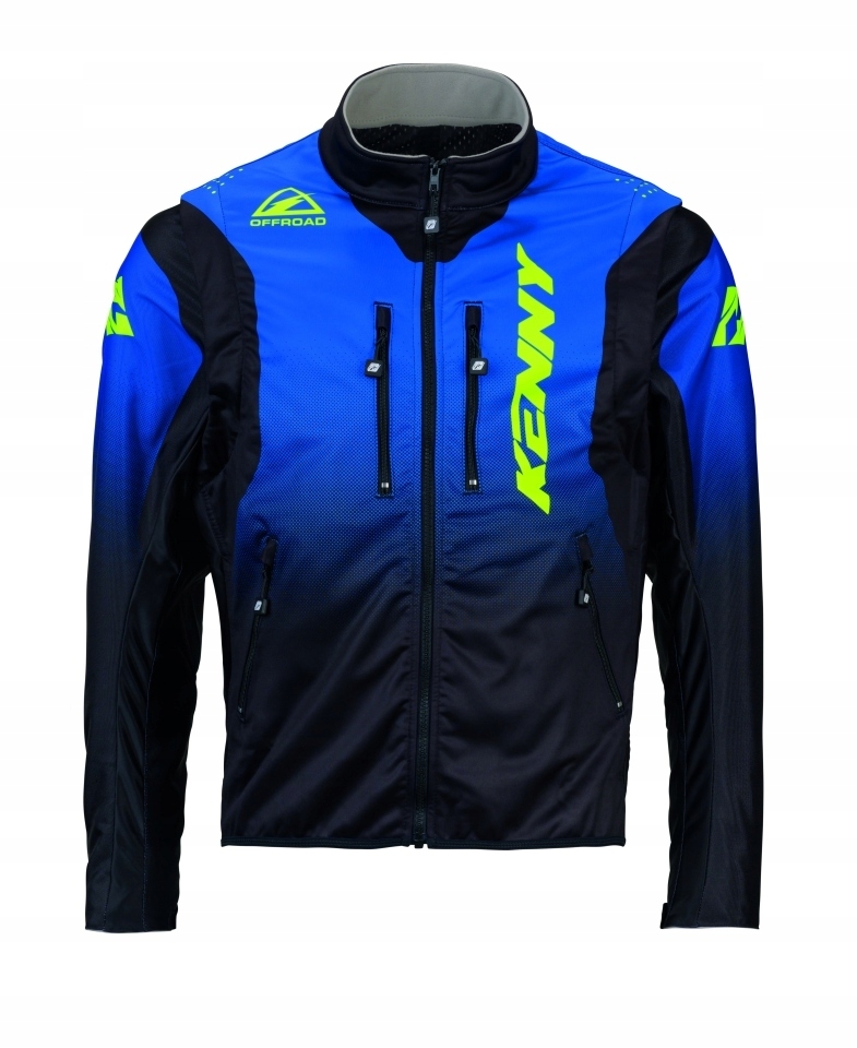 Kenny Racingová Bunda Adventure/enduro Softshell Modrá Neon Yellow Farba Obloha