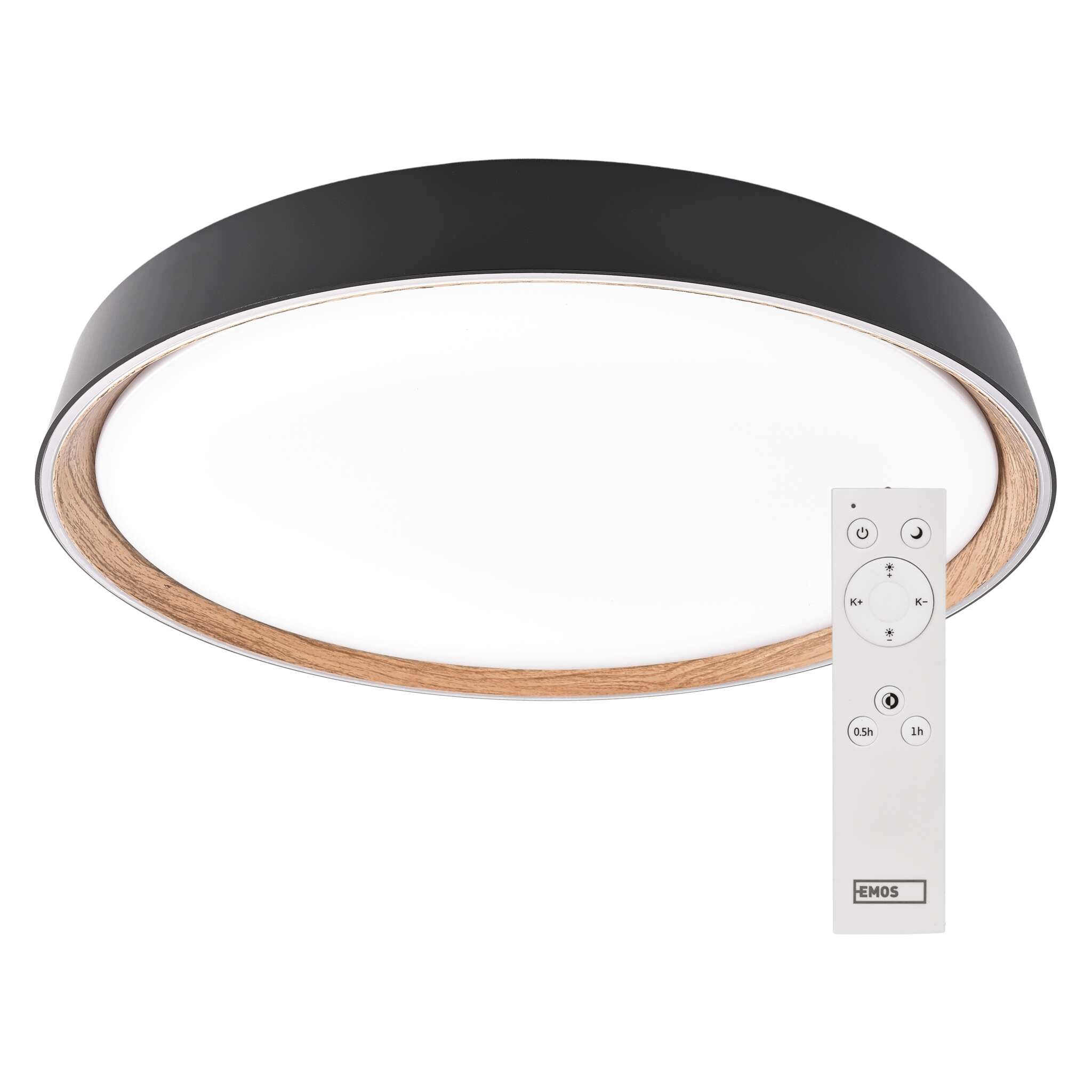 Emos ILVI ZM5116 Led stropní svítidlo 30 W, stmívatelné, černé/dřevo