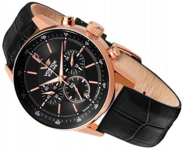 Chronograf Pánské Hodinky Vostok Europe VK63-560B689 Limousine Na Opasku Box