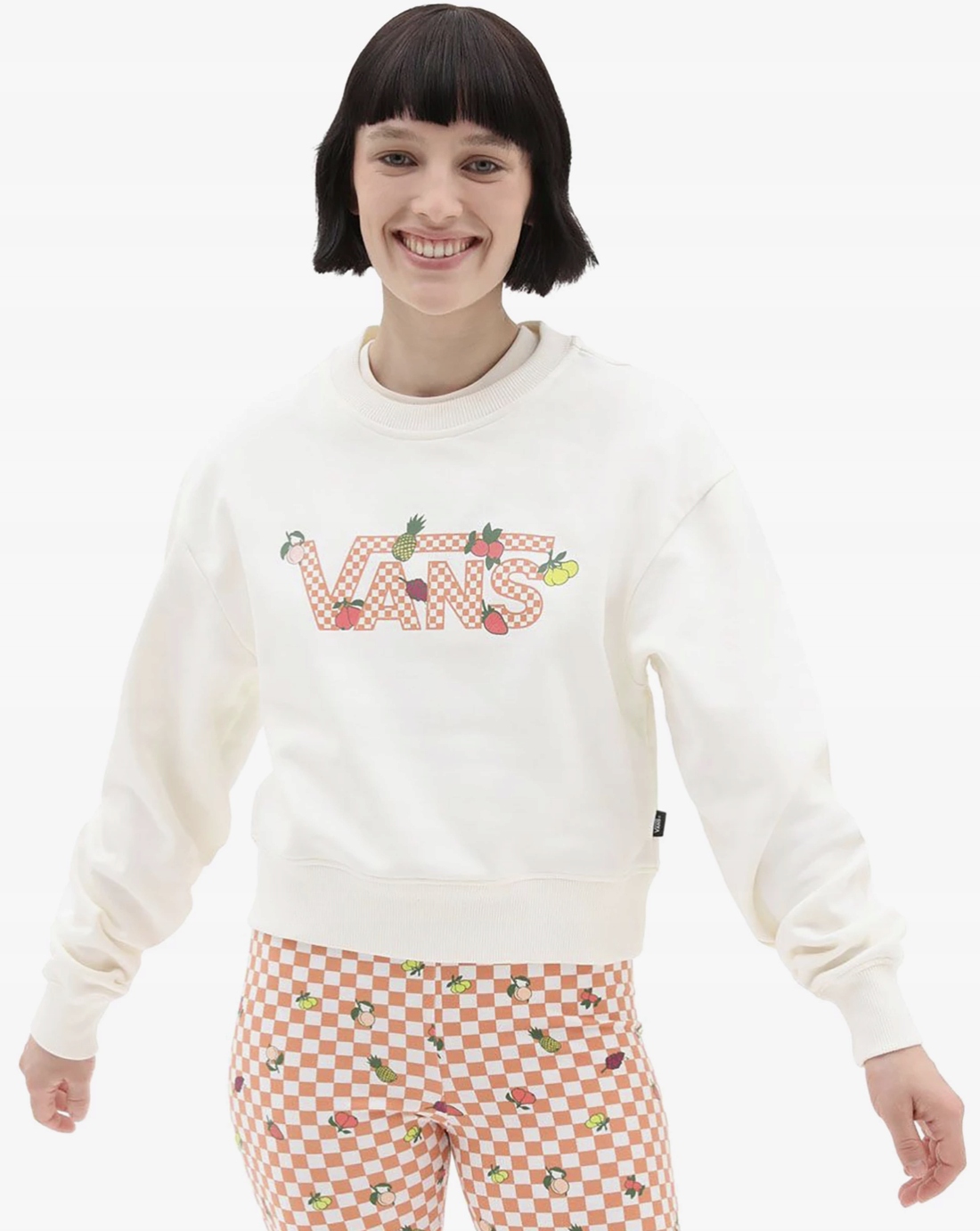 Dámská mikina Vans Fruit Checkerboard Crop Crew