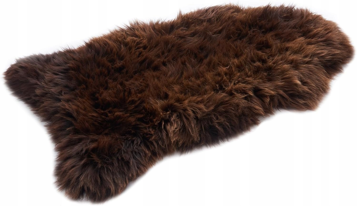 Ovčí kůže, kobereček, ovčí kožešina z pravé kůže, přírodní barva M Hnědá