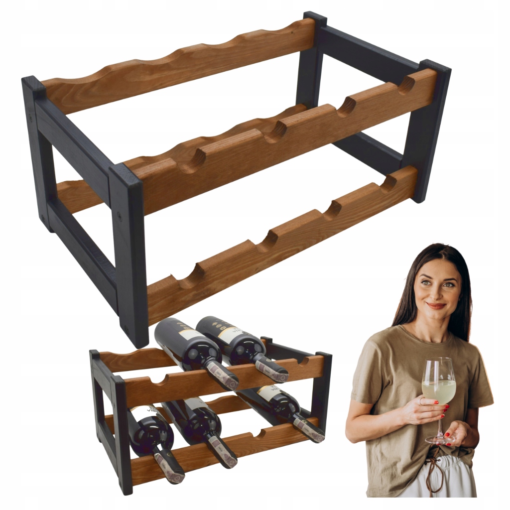 ДЕРЕВЯННАЯ ПОЛКА ВИННАЯ ПОЛКА БУТЫЛКИ ПРЕМИУМ СОСНА ДЛЯ ПОДАРКА