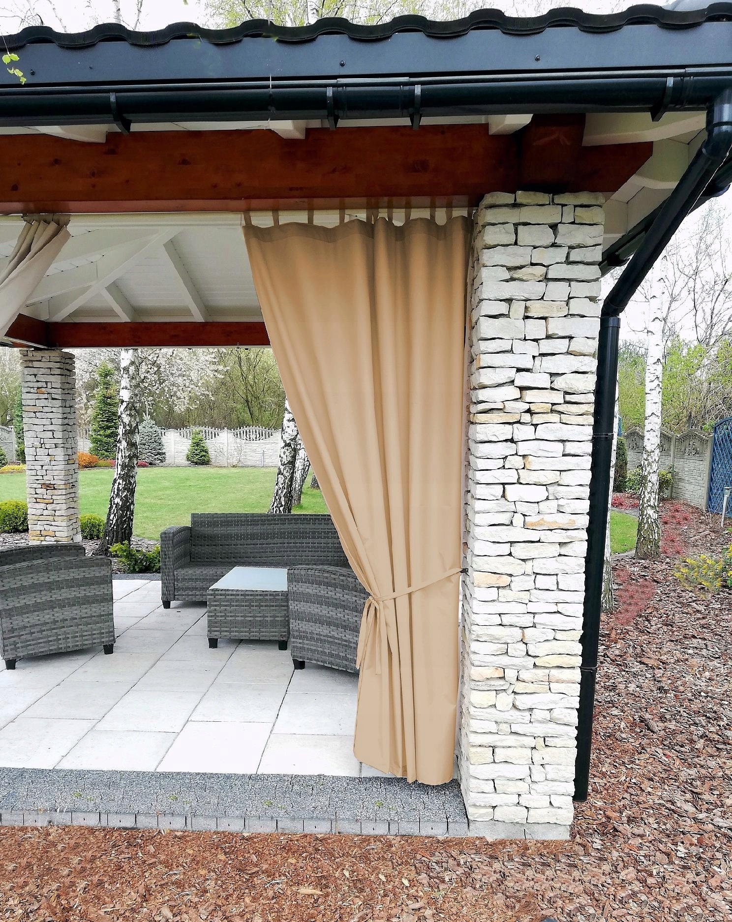 Zasłona ogrodowa altany tarasu cappuccino 155x200