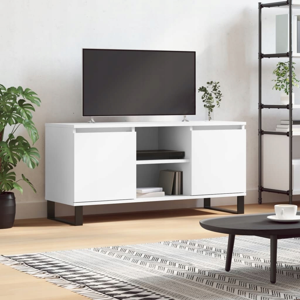 Skříňka pod Tv, bílá, 104 x 35 x 50 cm, materiál na bázi dřeva