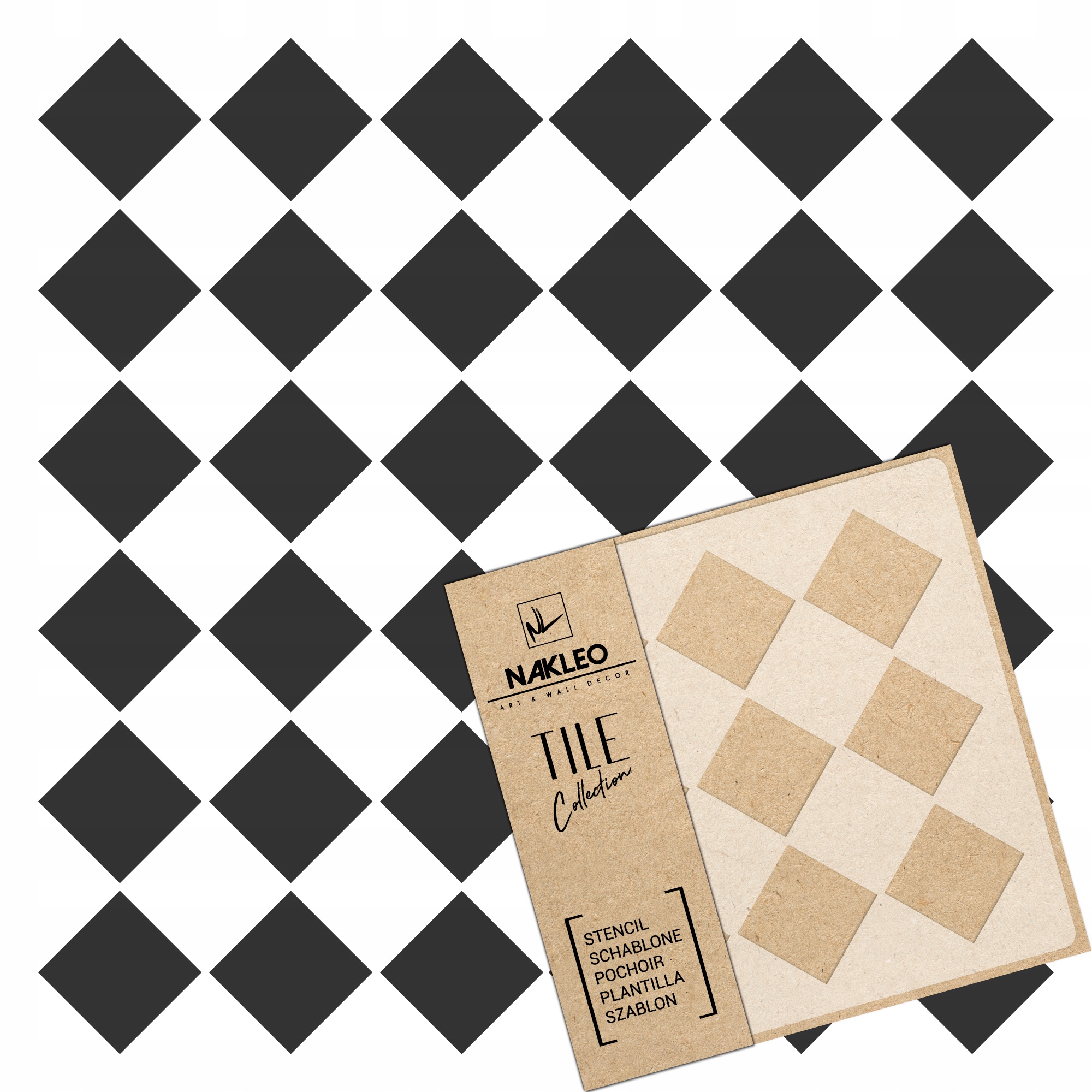 SZABLON MALARSKI do kafelków płytek CARREAU 60x60