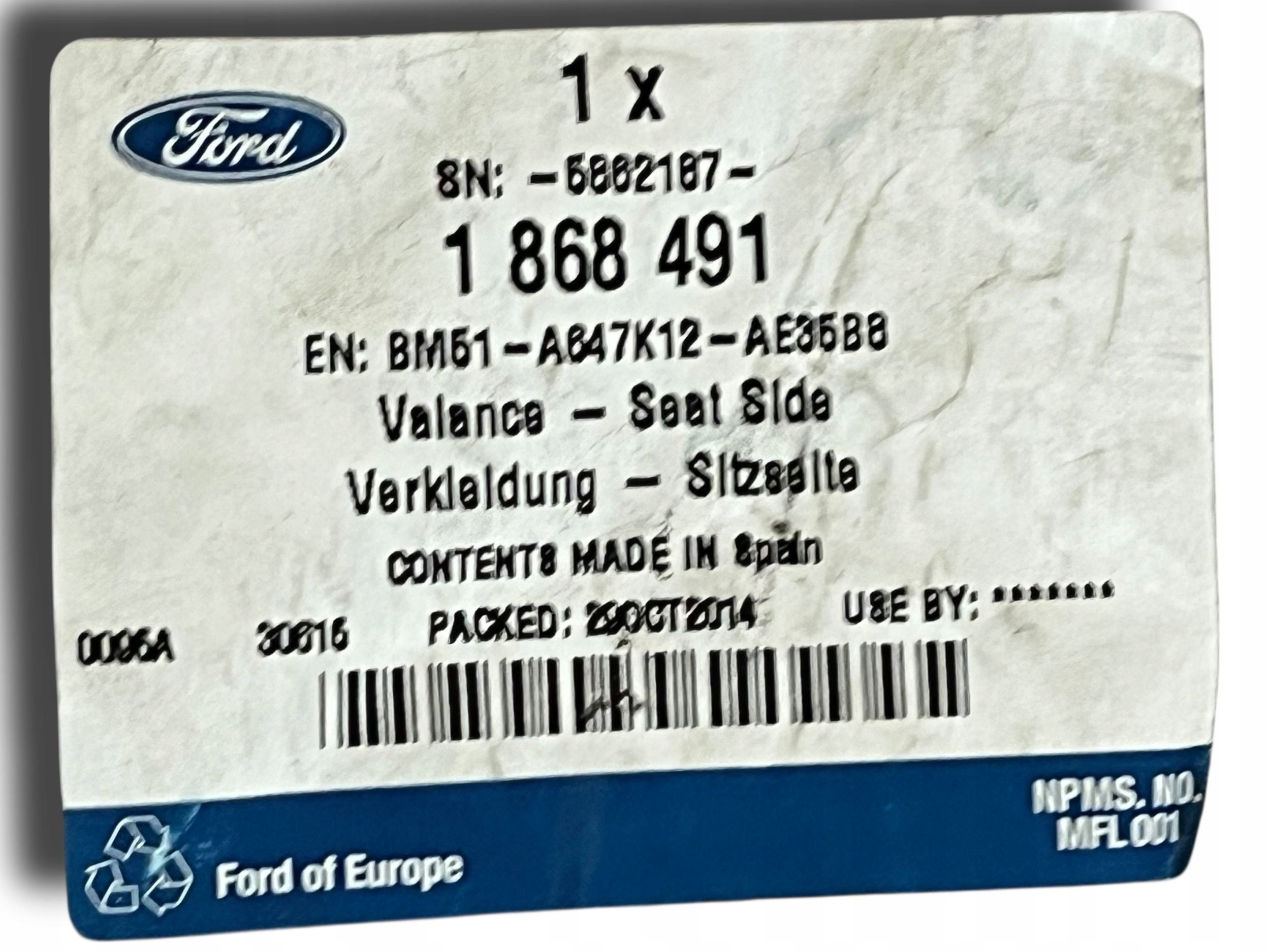 Blende Abdeckung SITZ FORD TRANSIT T93646-35B8