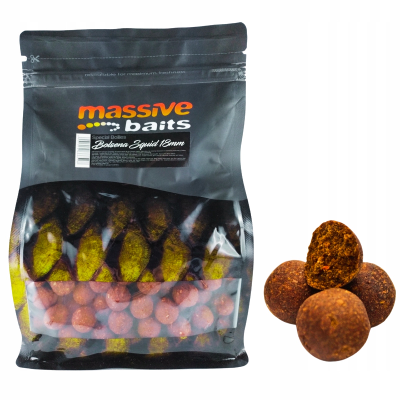 Massive Baits Kulki 1 Kg Bolsena Squid 18 MM