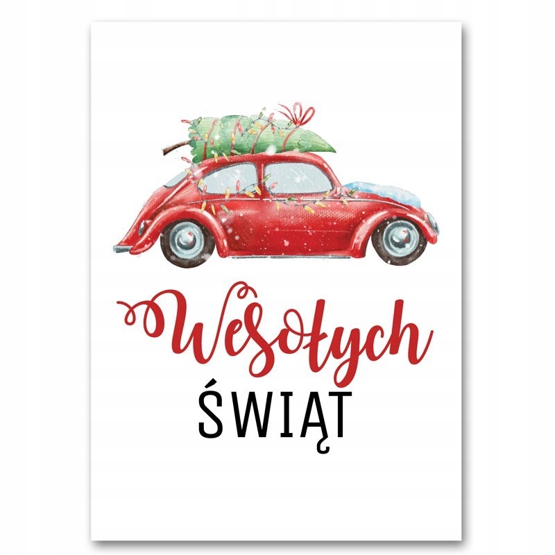 

Dekoracja Świąteczna Plakat Weosłych Świąt 50x70cm