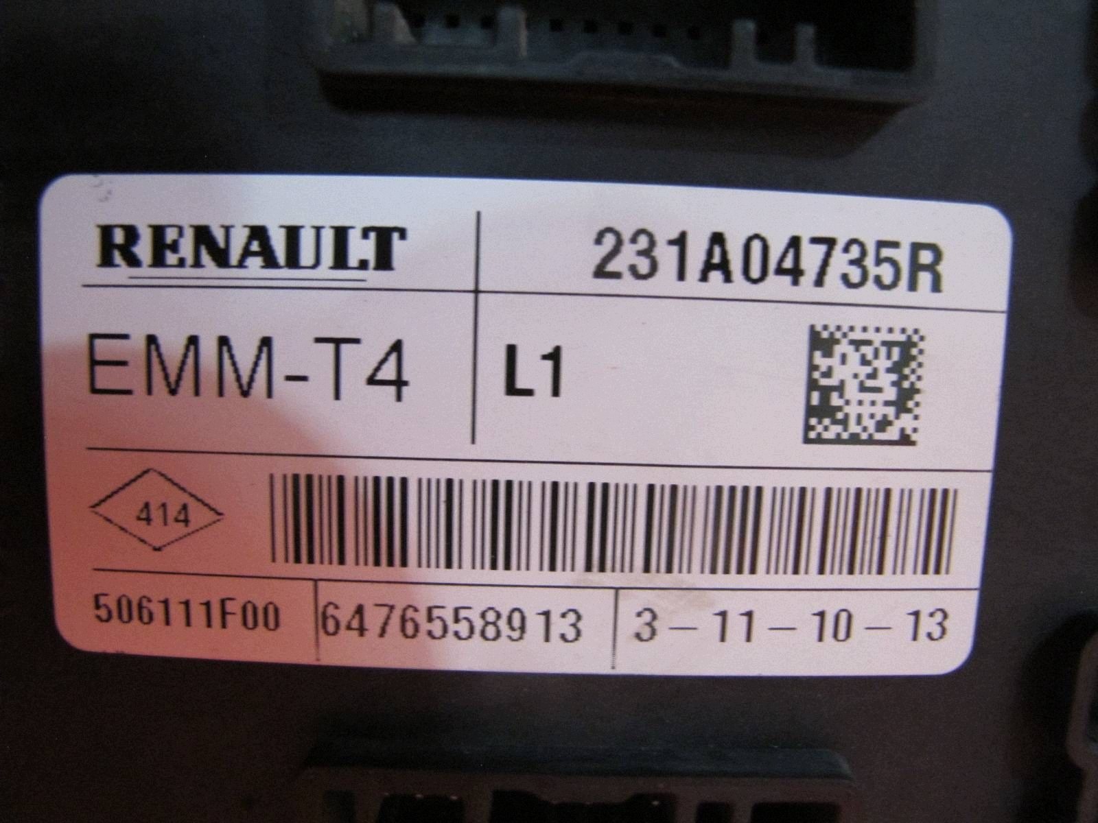 RENAULT CLIO IV 4 CAPTUR e 1 modulo centralina EMM-T4 231A04735R
