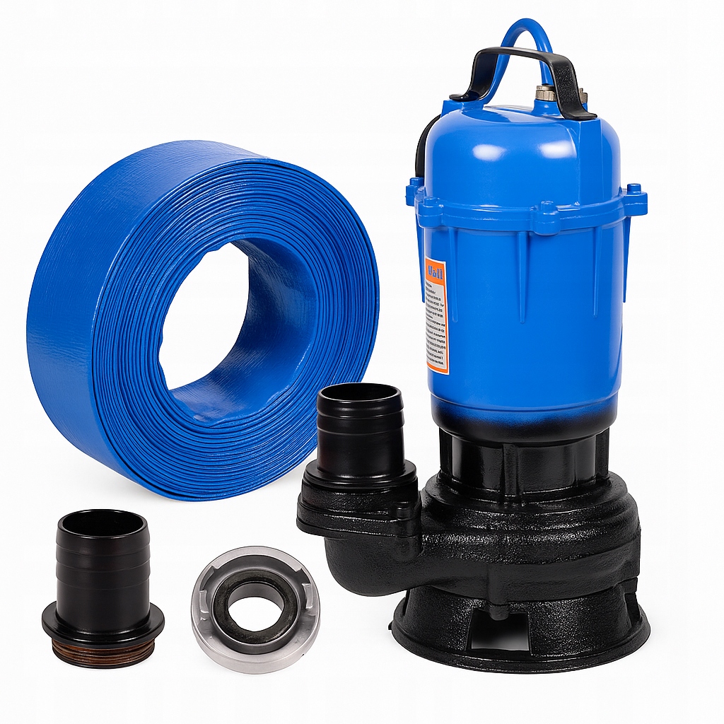 Pompa Do Wody Brudnej Czystej Szamba Z Rozdrabniaczem 3200W Z Wężem Gumowym