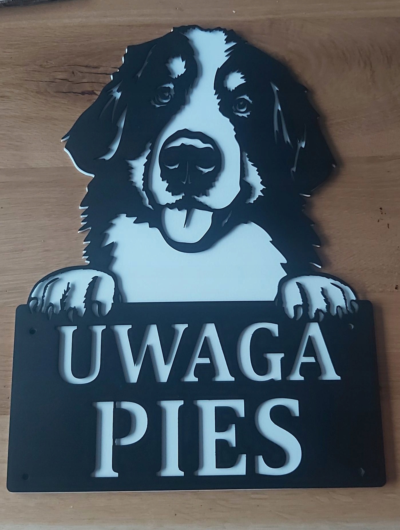 Kovová Cedule Pozor Pes na branku oplocení Berni 40