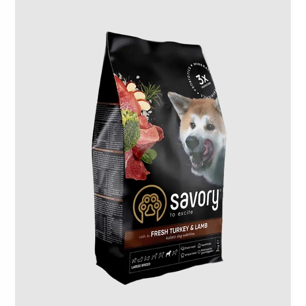 Savory Adult Large Fresh Turkey Lamb Indyk Jagnięcina 12kg