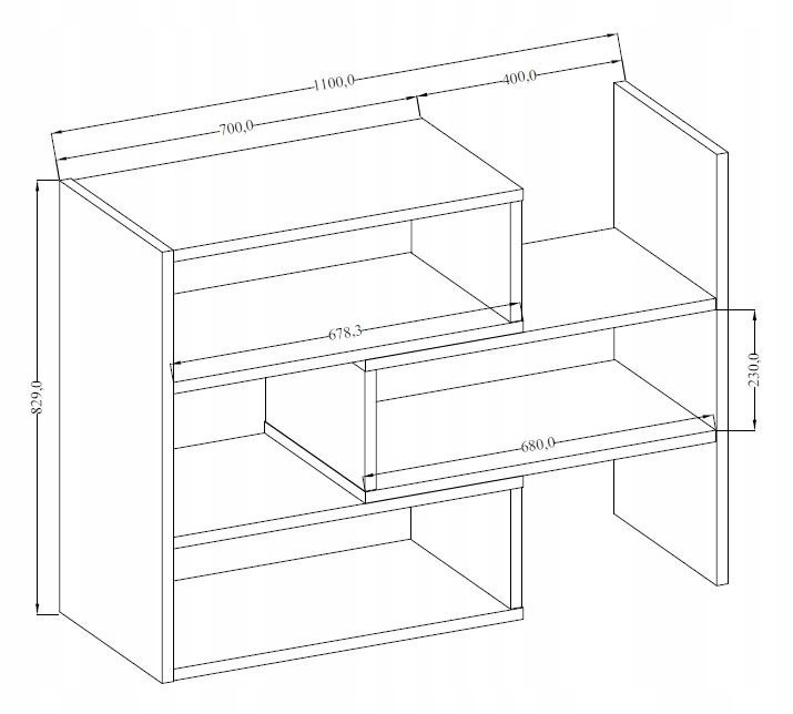Regał KARLOS 3 (DĄB ARTISAN) Szerokość mebla 72.5 cm