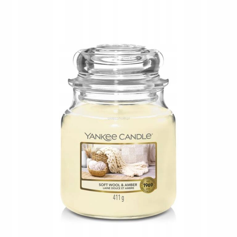 

Soft Wool Amber Yankee Candle średnia świeca