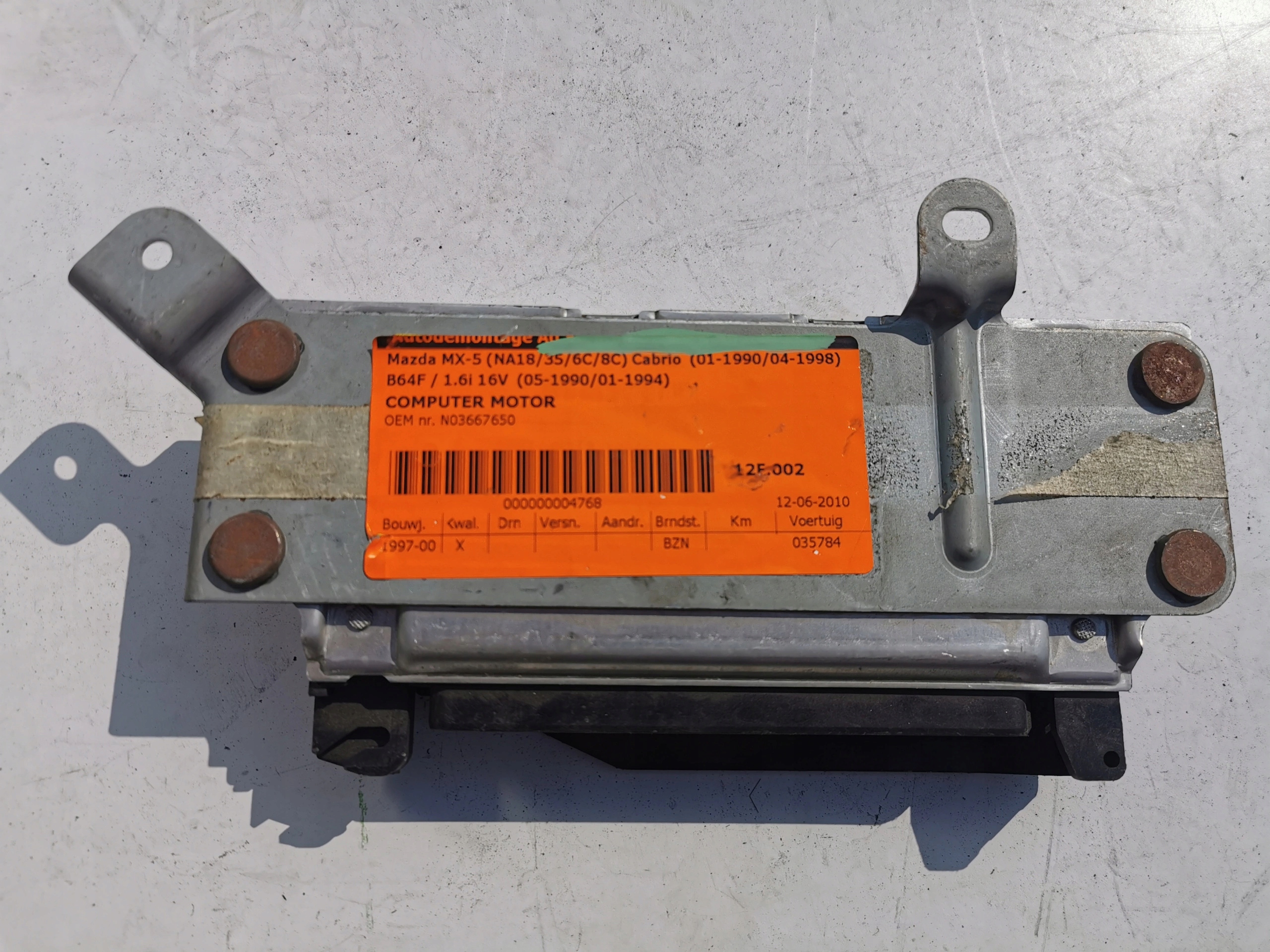 MAZDA MX-5 1.6B 16V NO3667650 computer ECU ORYGINA