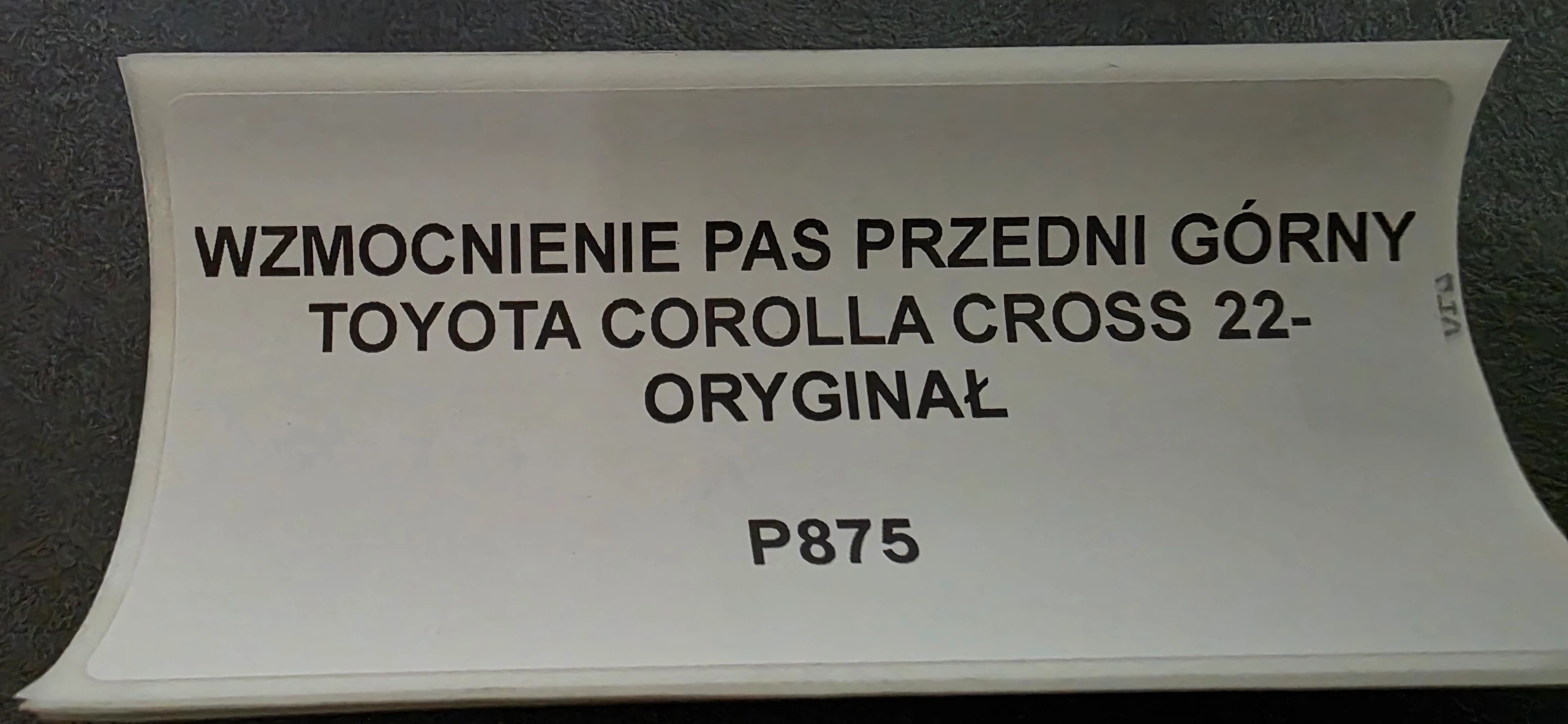 bar, wall front upper TOYOTA COROLLA CROSS 22- original