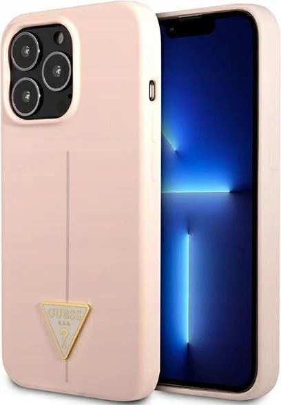 Pouzdro Guess GUHCP13XSLTGP pro Apple iPhone 13 Pro Max růžová/pink hardcase Silic
