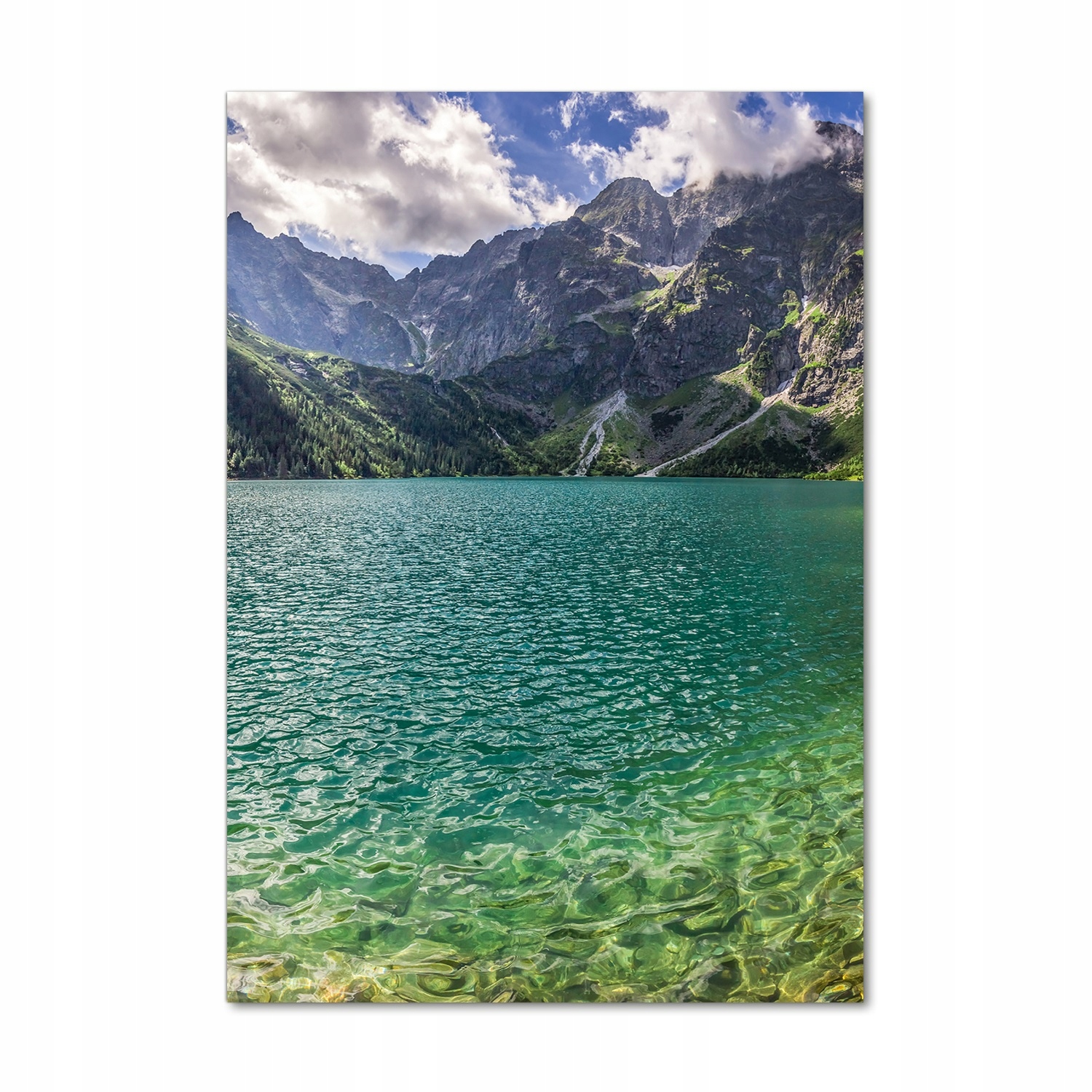 

Foto obraz szklany pionowy Jezioro w górach 70x100