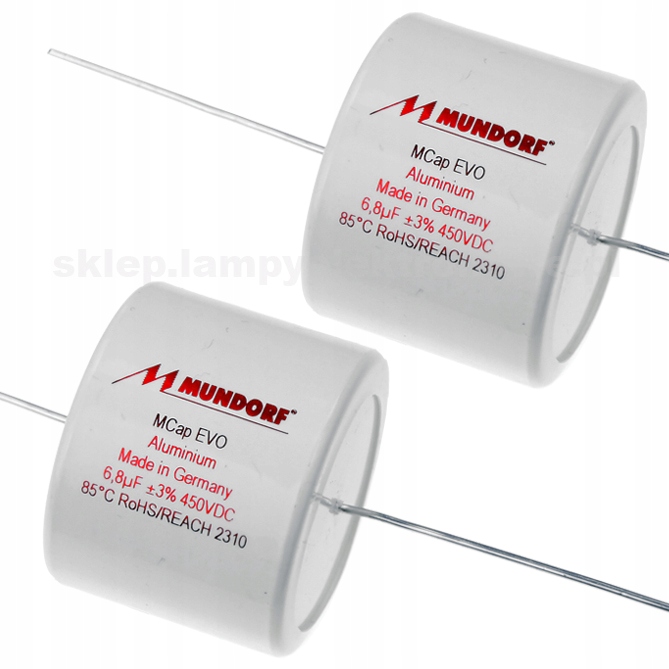 Kondenzátor Mcap Evo Alu 6.8uF 450V Mundorf – 2 ks – vybraný pár