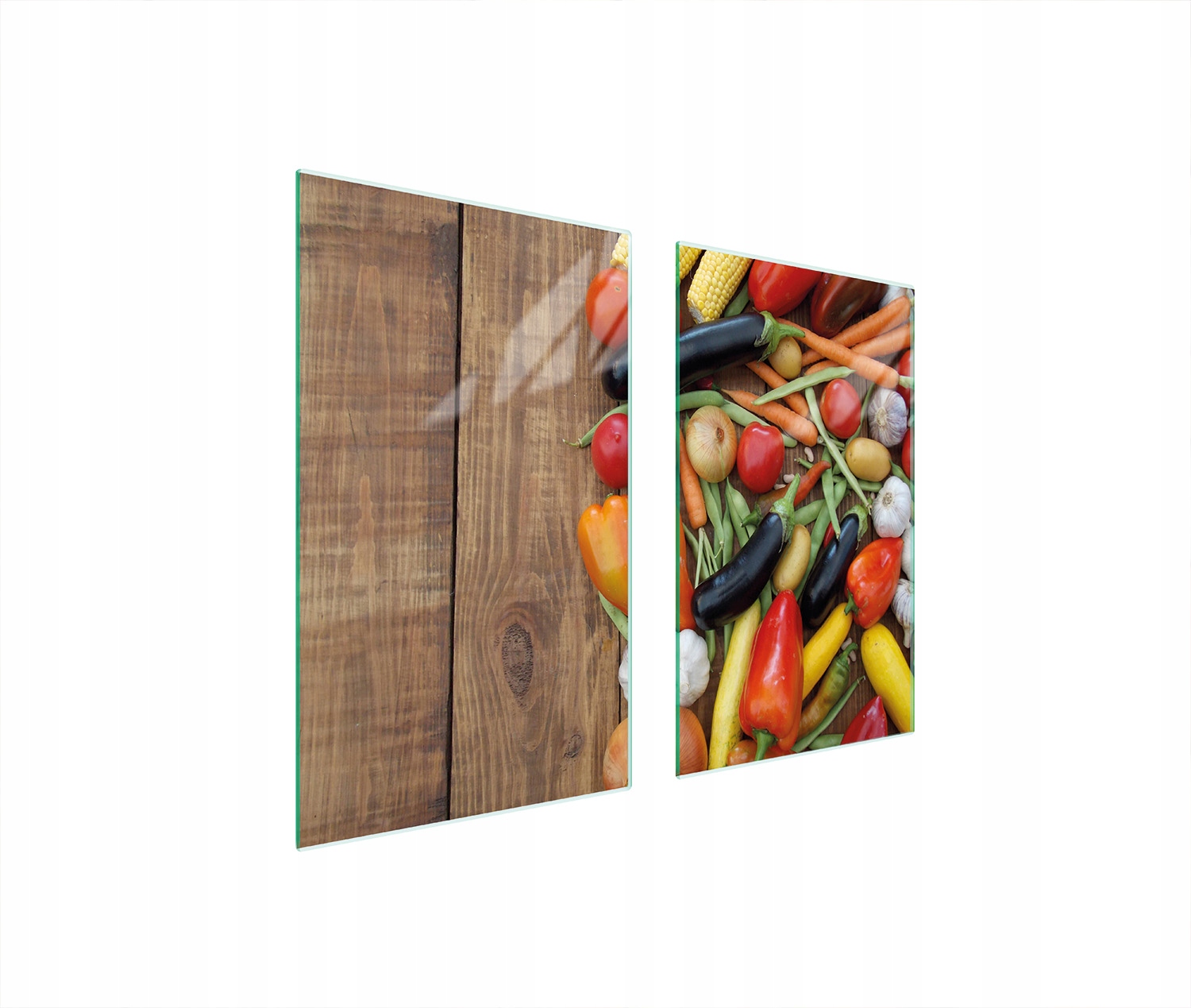 Skleněná Ochranná Deska Na Sporák 75x52 Zelenina Tvrzené Sklo