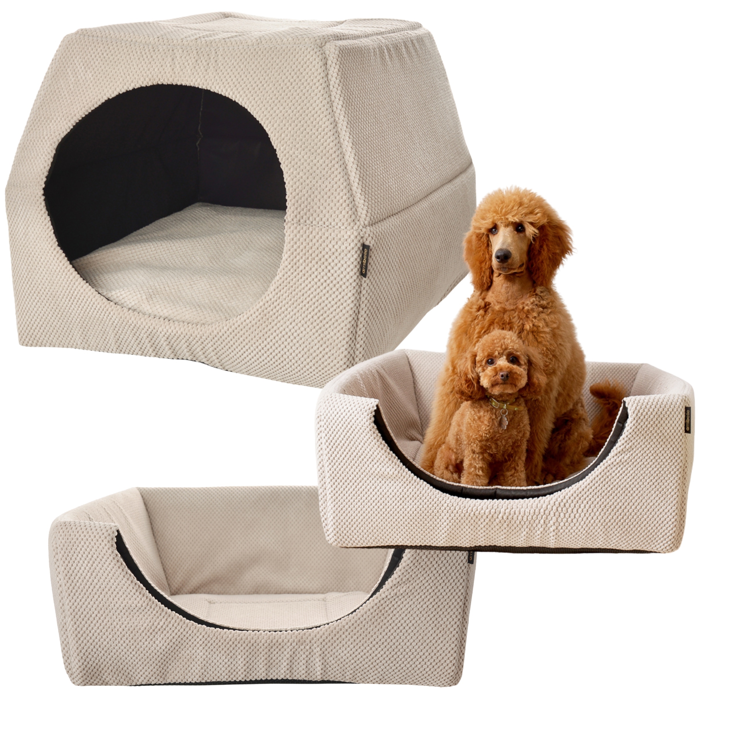 Pelíšek pro psa kočku Budka 2v1 XL Domeček 70x70 cm Protiskluzové pelíšky