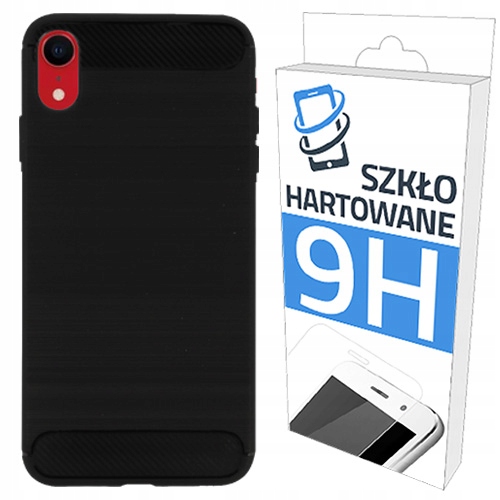 

Czarne Etui + Szkło Carbon Do Iphone Xr