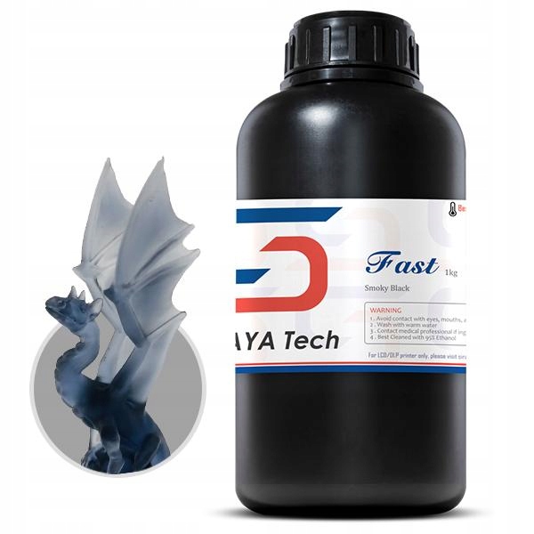 Pryskyřice pro 3D tiskárnu Siraya Fast ABS-like Smoky Black Černá 1 kg