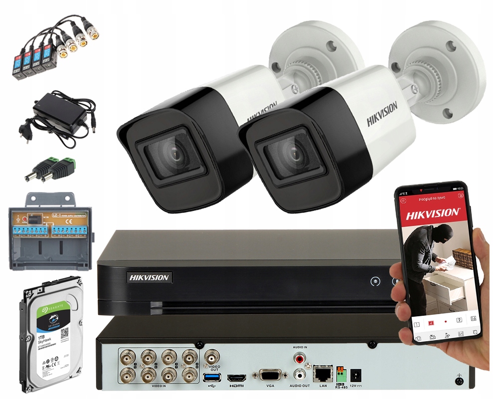 Monitoring na 2 kamery Hikvision Acusense Turbohd