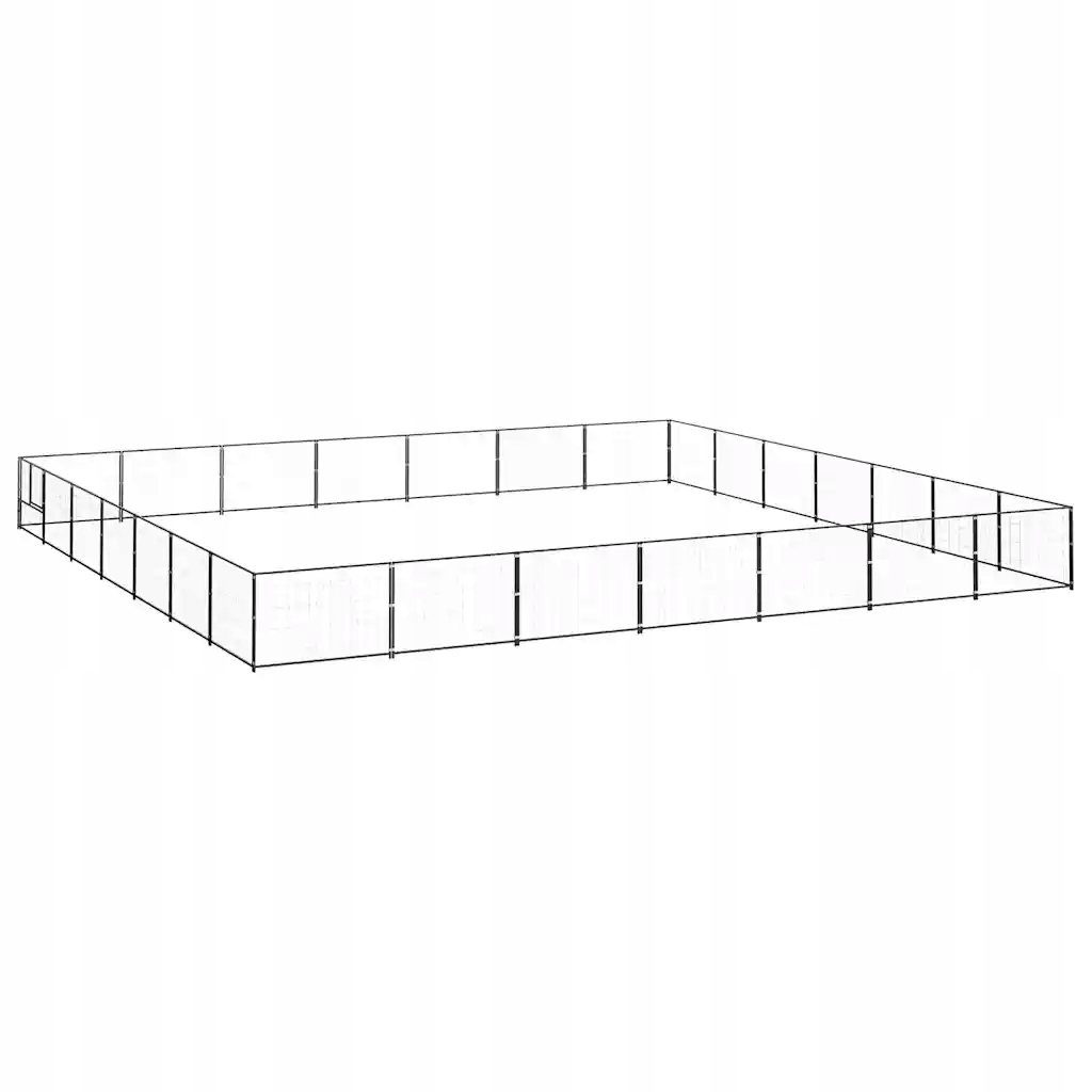 Psí kotec černý 49 m² ocel