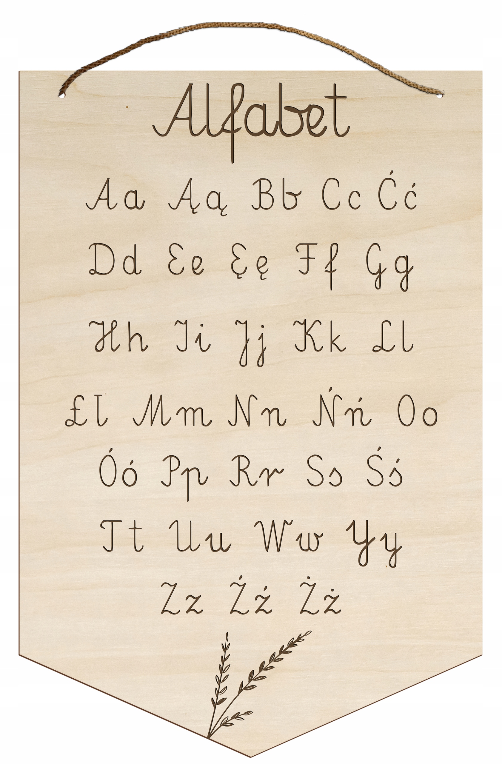 ALFABET DREWNIANY DEKORACJA LITERKI DZIECKO