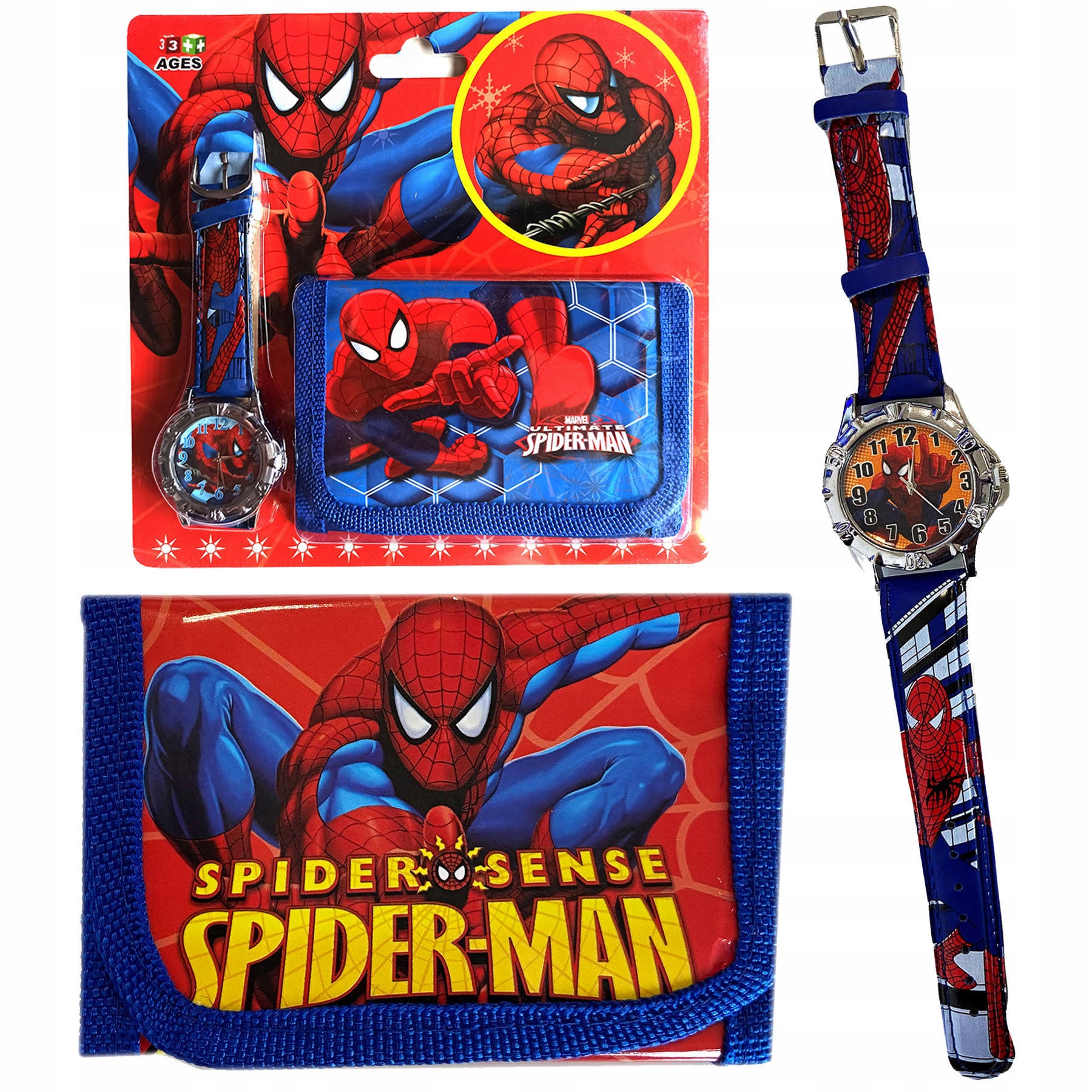 

Spiderman Zestaw Dla Dzieci Portfel Zegarek 2w1