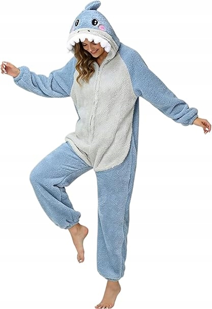 Kombinezon Przebranie Strój Piżama Onesie Rekin Shark 155-164cm