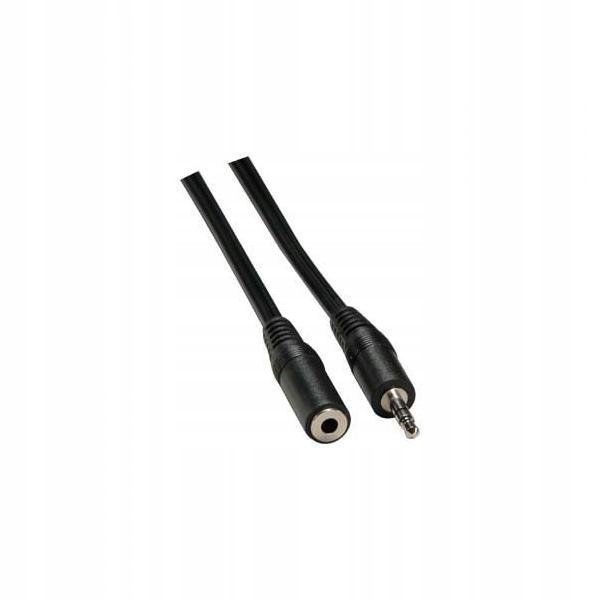 Przedłużacz do kabli audio Jack (3,5mm) M - Jack (3,5mm) F, 3m, czarna, Log