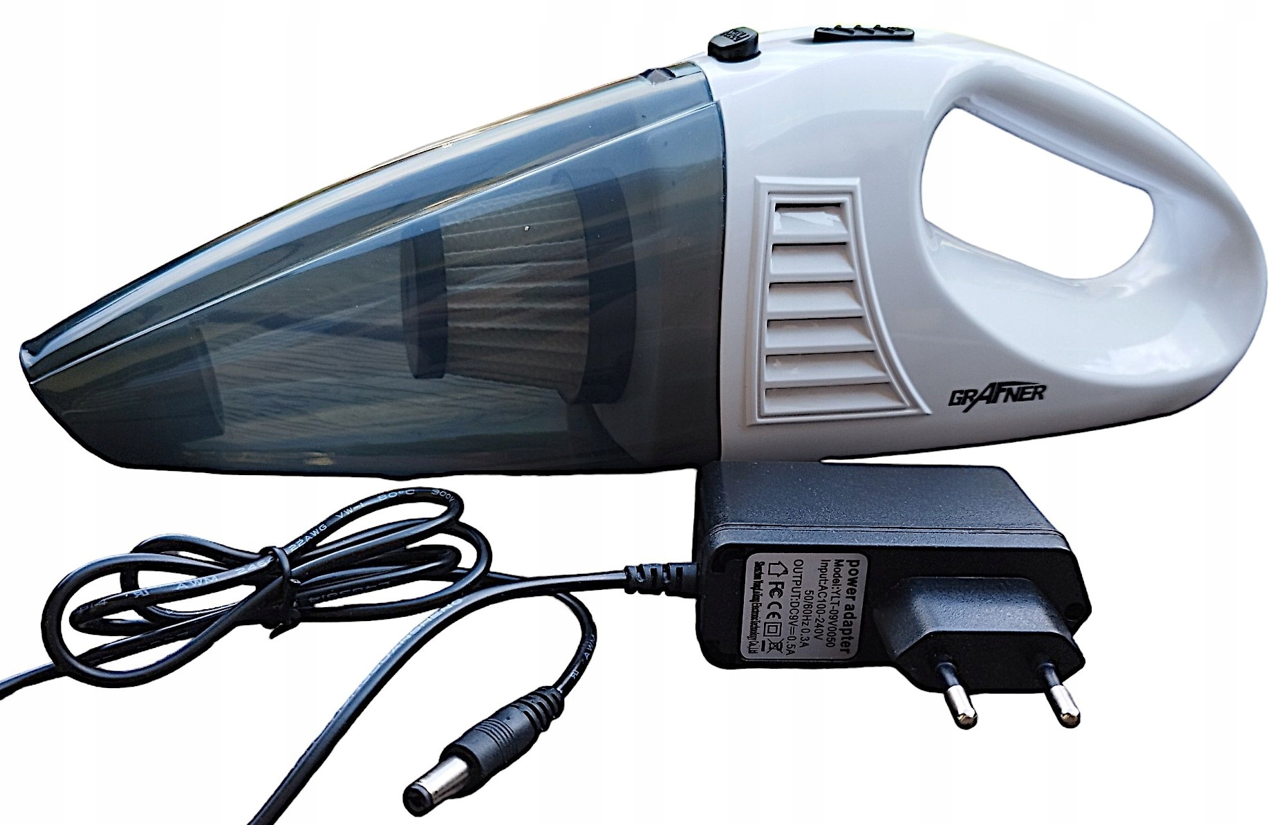 ODKURZACZ CYKLONOWY RĘCZNY SAMOCHODOWY BEZPRZEWODOWY MOCNY + KOŃCÓWKI Waga produktu z opakowaniem jednostkowym 0.97 kg