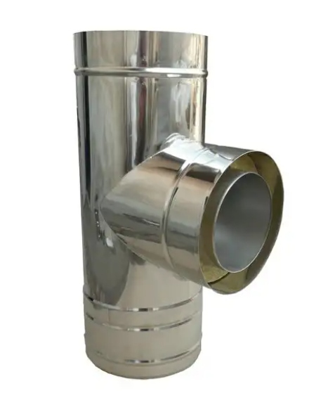 Kd T-rozdělovač izolovaný fi 140 0,8 mm 90 stupňů komín vložka ocel čep