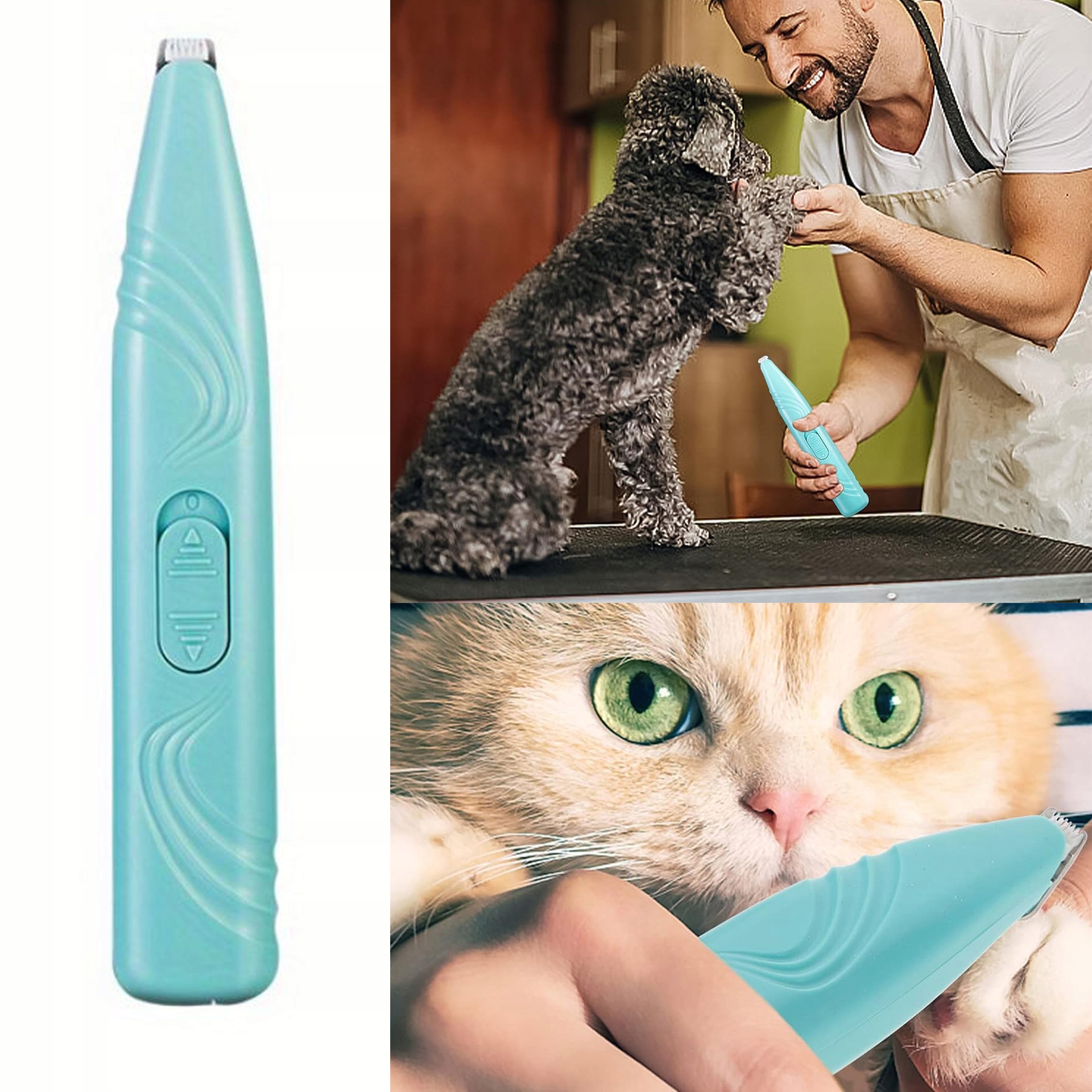 Levně Tichý holicí strojek pro domácí mazlíčky s hlučností 50 dB pro psy a kočky, přenosný, bezpečný z Abs materiálu, s nízkou hlučností