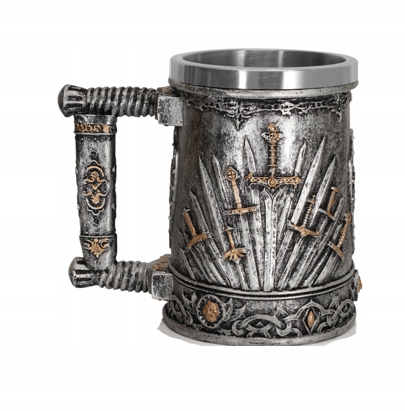 Epický Pivní Sklenice Hra Hra O Trůny Železný Trůn Nerezová Ocel 550 ML Larp